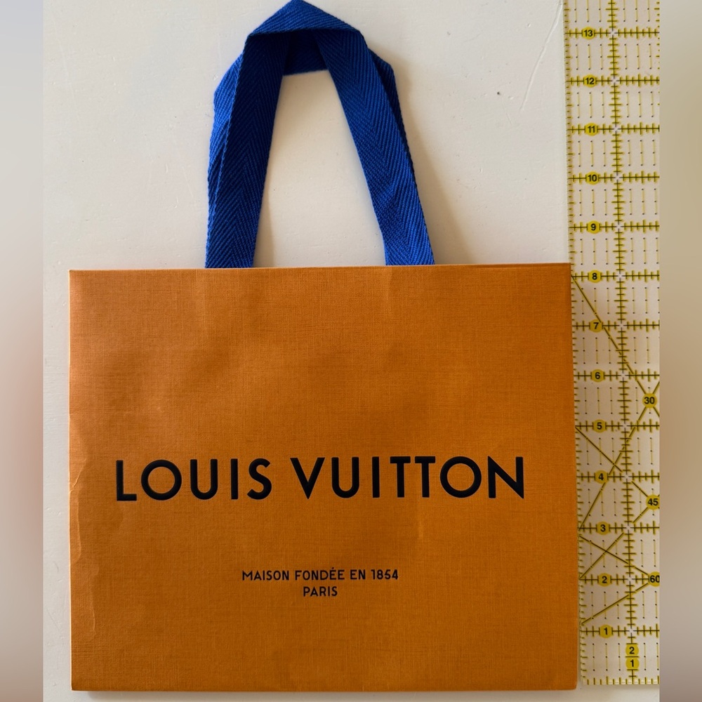Louis Vuitton Tangerine Bag with Royal Blue Handles